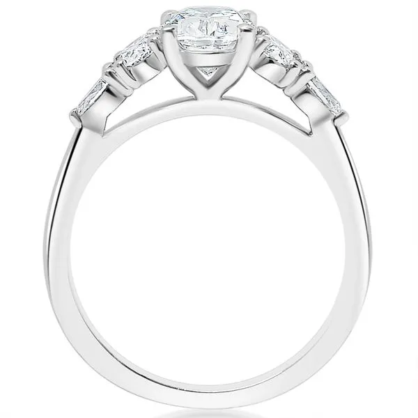 Oval and Pear Shape Diamond Semi Mounting in White Gold Image 3 Jeffrey Mann Fine Jewelers, Inc Toledo, OH