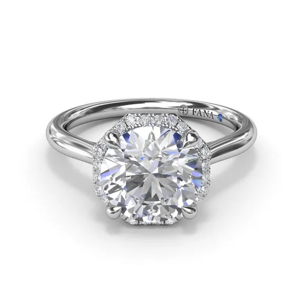 Cathedral Halo Diamond Solitaire Mounting Image 2 Jeffrey Mann Fine Jewelers, Inc Toledo, OH