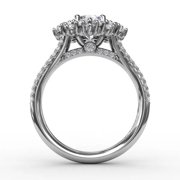 Double Halo Split Shank Diamond Mounting Image 3 Jeffrey Mann Fine Jewelers, Inc Toledo, OH