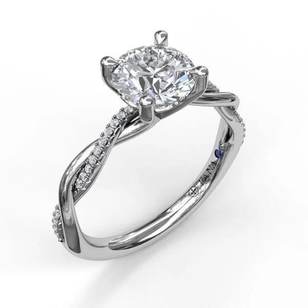 Diamond and Gold Ribbon Mounting Jeffrey Mann Fine Jewelers, Inc Toledo, OH