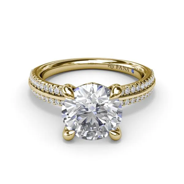 Three Row Diamond and Gold Line Mounting Image 2 Jeffrey Mann Fine Jewelers, Inc Toledo, OH