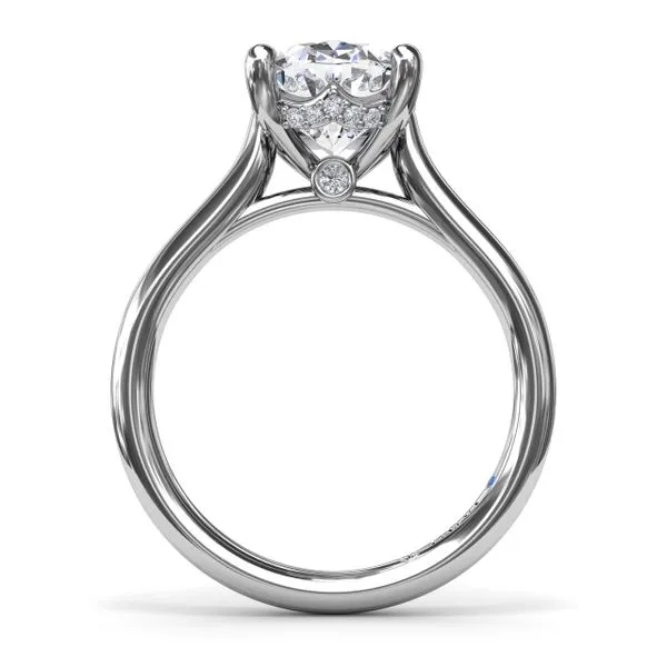White Gold Cathedral Mounted Diamond Ring Image 3 Jeffrey Mann Fine Jewelers, Inc Toledo, OH