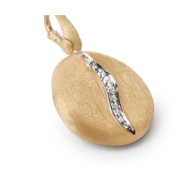 Jaipur Collection Yellow and White Gold Pave Diamond Disc Charm Image 4 Jeffrey Mann Fine Jewelers, Inc Toledo, OH