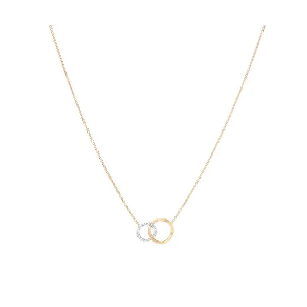 Jaipur Collection Interlocking Diamond and Gold Circle Necklace Image 3 Jeffrey Mann Fine Jewelers, Inc Toledo, OH