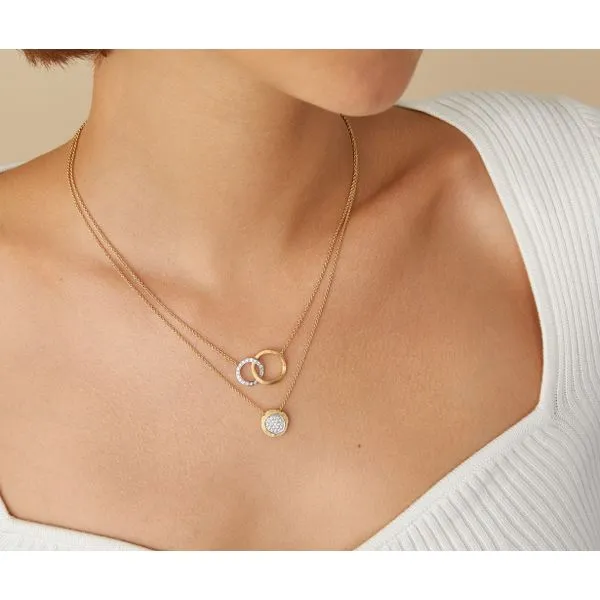 Jaipur Collection Interlocking Diamond and Gold Circle Necklace Image 4 Jeffrey Mann Fine Jewelers, Inc Toledo, OH