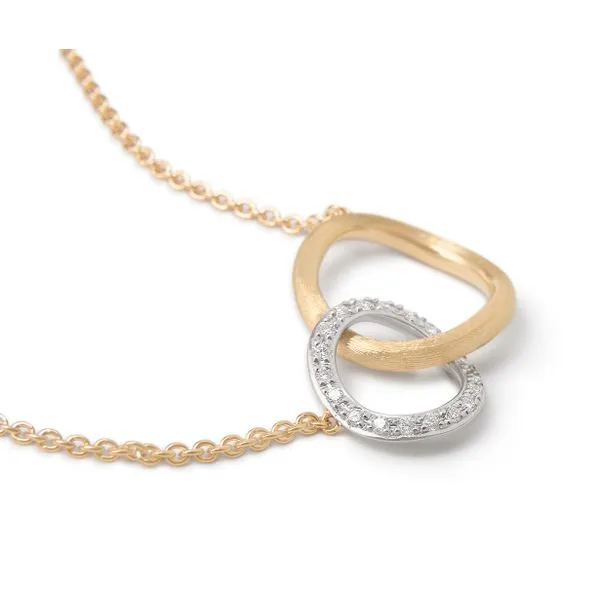 Jaipur Collection Interlocking Diamond and Gold Circle Necklace Jeffrey Mann Fine Jewelers, Inc Toledo, OH
