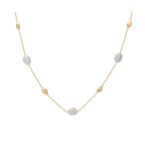 Siviglia Collection Diamond Pave Three Station Necklace Image 2 Jeffrey Mann Fine Jewelers, Inc Toledo, OH