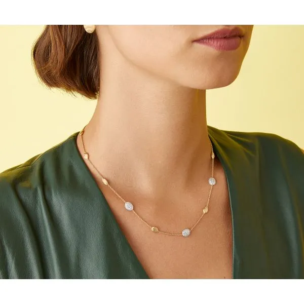 Siviglia Collection Diamond Pave Three Station Necklace Image 4 Jeffrey Mann Fine Jewelers, Inc Toledo, OH