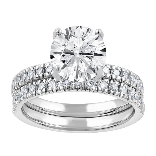 Brilliant Cut Bridal Set in White Gold with Matching Wedding Band Jeffrey Mann Fine Jewelers, Inc Toledo, OH