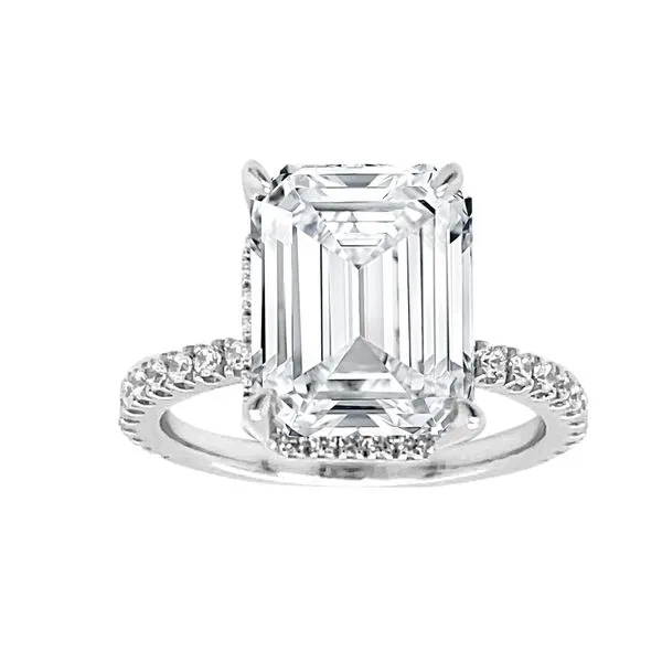 Emerald Cut Halo Mounted Diamond Engagement Ring Jeffrey Mann Fine Jewelers, Inc Toledo, OH