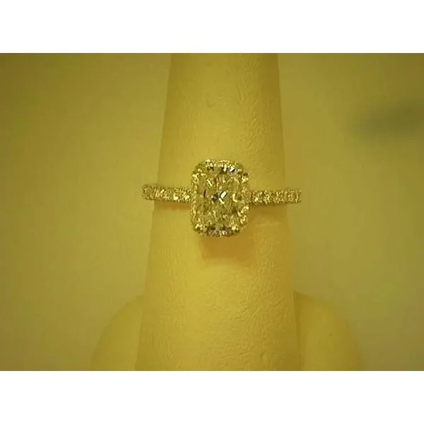 Radiant Cut Halo Set Diamond Engagement Ring in White Gold Jeffrey Mann Fine Jewelers, Inc Toledo, OH