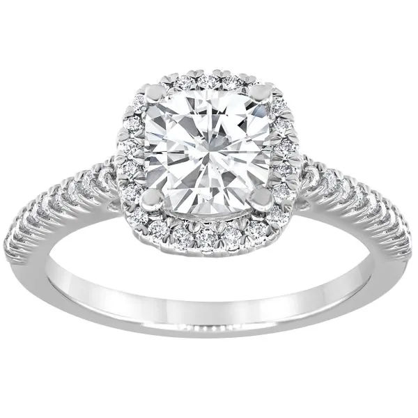 Cushion Cut Halo Set Diamond Engagement Ring in White Gold Jeffrey Mann Fine Jewelers, Inc Toledo, OH