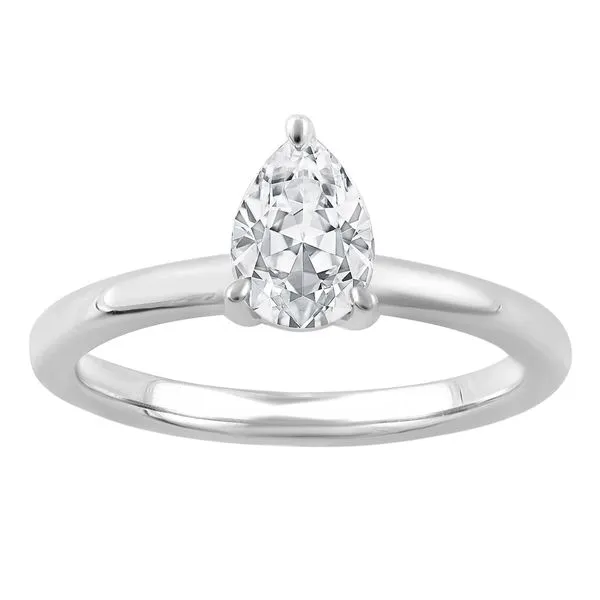 Pear Shape Diamond Solitaire Ring in White Gold Jeffrey Mann Fine Jewelers, Inc Toledo, OH