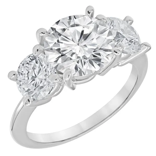 Round Cut Three Stone Diamond Ring in White Gold Jeffrey Mann Fine Jewelers, Inc Toledo, OH