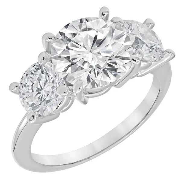 Round Cut Three Stone Diamond Ring in White Gold Jeffrey Mann Fine Jewelers, Inc Toledo, OH