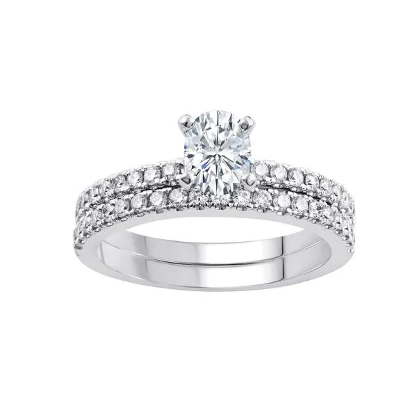 Oval Cut Diamond Bridal Set Jeffrey Mann Fine Jewelers, Inc Toledo, OH