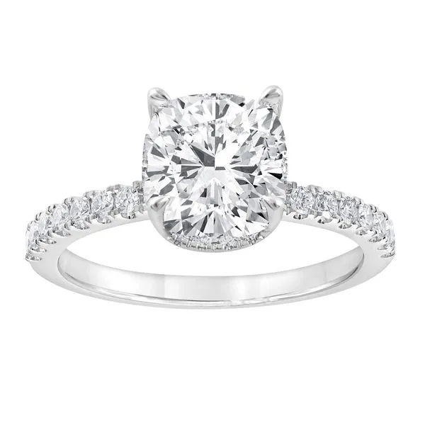 Cushion Cut Hidden Halo Set Diamond Engagaement Ring Jeffrey Mann Fine Jewelers, Inc Toledo, OH