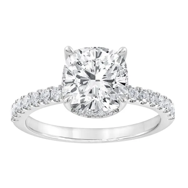 Cushion Cut Hidden Halo Set Diamond Engagement Ring Jeffrey Mann Fine Jewelers, Inc Toledo, OH