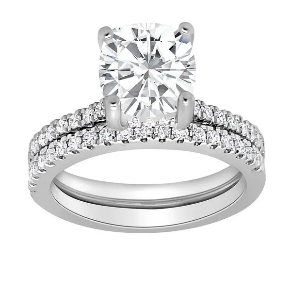 Cushion Cut Hidden Halo Bridal Set Jeffrey Mann Fine Jewelers, Inc Toledo, OH