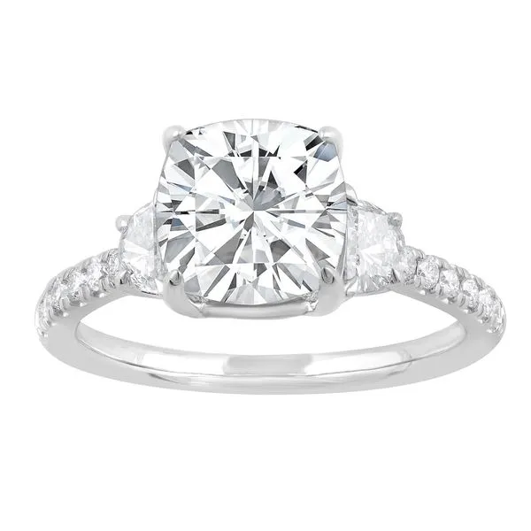 Cushion Cut Three Stone Diamond Ring Jeffrey Mann Fine Jewelers, Inc Toledo, OH