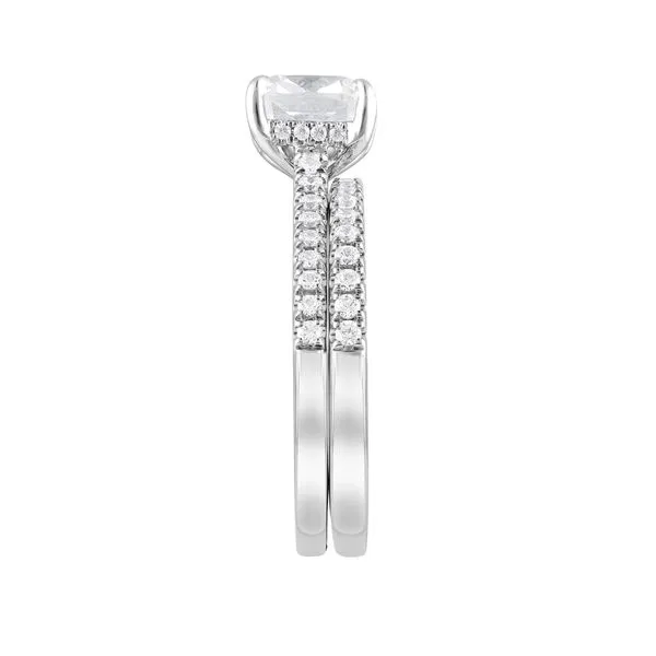 Cushion Cut Hidden Halo Diamond Bridal Set Image 2 Jeffrey Mann Fine Jewelers, Inc Toledo, OH