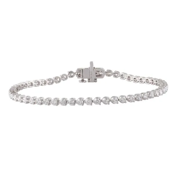 Round Cut Diamond Tennis Bracelet in White Gold Jeffrey Mann Fine Jewelers, Inc Toledo, OH