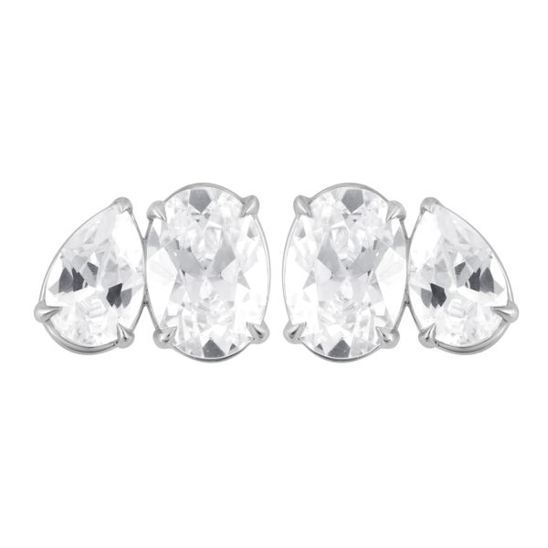 Two Stone Pear and Emerald Diamond Earrings Jeffrey Mann Fine Jewelers, Inc Toledo, OH