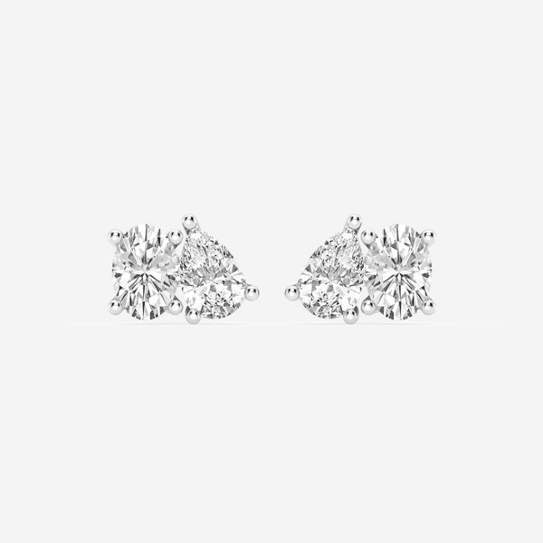 Two Stone Pear and Oval Diamond Earrings Jeffrey Mann Fine Jewelers, Inc Toledo, OH