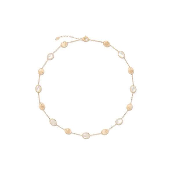 Siviglia Collection Mother of Pearl and Gold Station Necklace Jeffrey Mann Fine Jewelers, Inc Toledo, OH