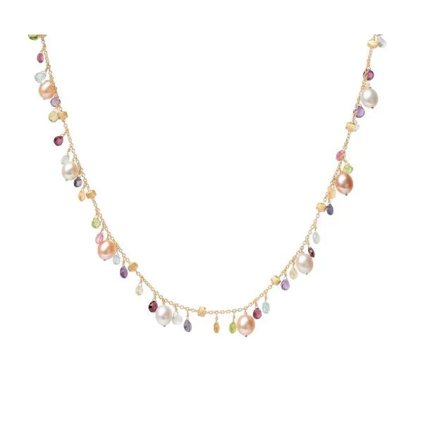 Paradise Collection Multi-Gemstone and Pearl Necklace Image 4 Jeffrey Mann Fine Jewelers, Inc Toledo, OH