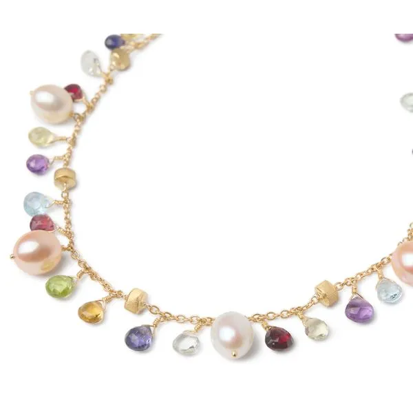 Paradise Collection Multi-Gemstone and Pearl Necklace Jeffrey Mann Fine Jewelers, Inc Toledo, OH