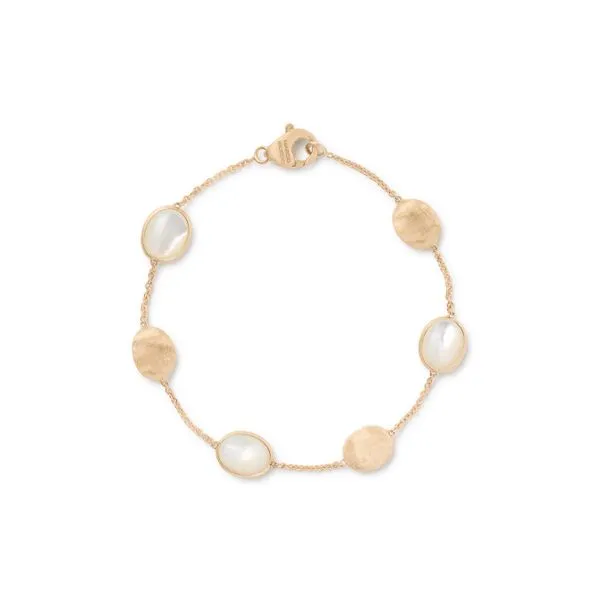 Siviglia Collection Mother of Pearl and Gold Station Bracelet Image 2 Jeffrey Mann Fine Jewelers, Inc Toledo, OH