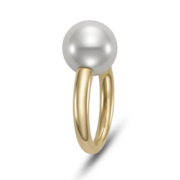 11.5-12MM Freshwater Pearl Ring in Yellow Gold Image 3 Jeffrey Mann Fine Jewelers, Inc Toledo, OH
