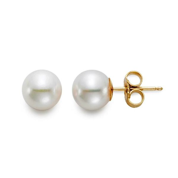 6.5-7MM Pearl Stud Earrings Mounted in Yellow Gold Jeffrey Mann Fine Jewelers, Inc Toledo, OH
