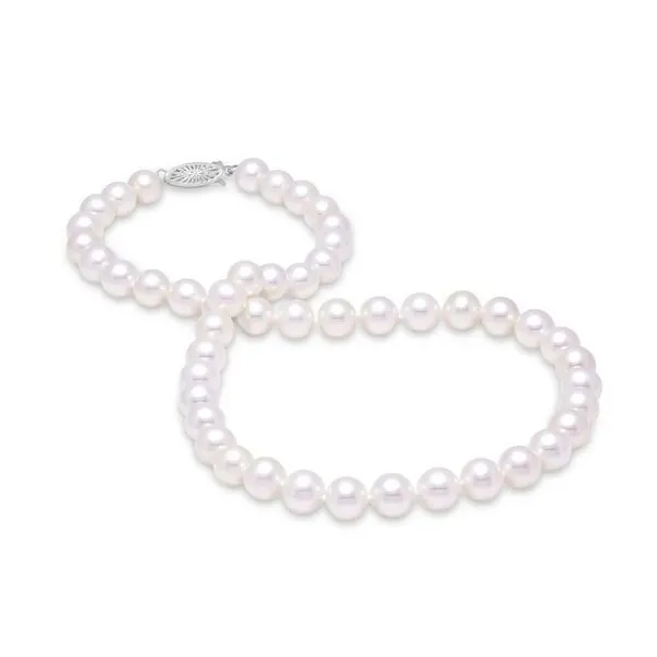 7.5-8MM Pearl Strand with White Gold Clasp Jeffrey Mann Fine Jewelers, Inc Toledo, OH