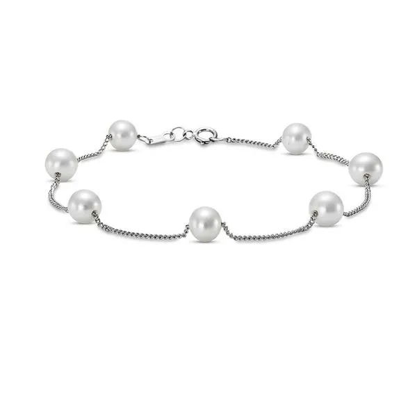 5.5-6MM Pearl Tin Cup Bracelet in White Gold Jeffrey Mann Fine Jewelers, Inc Toledo, OH