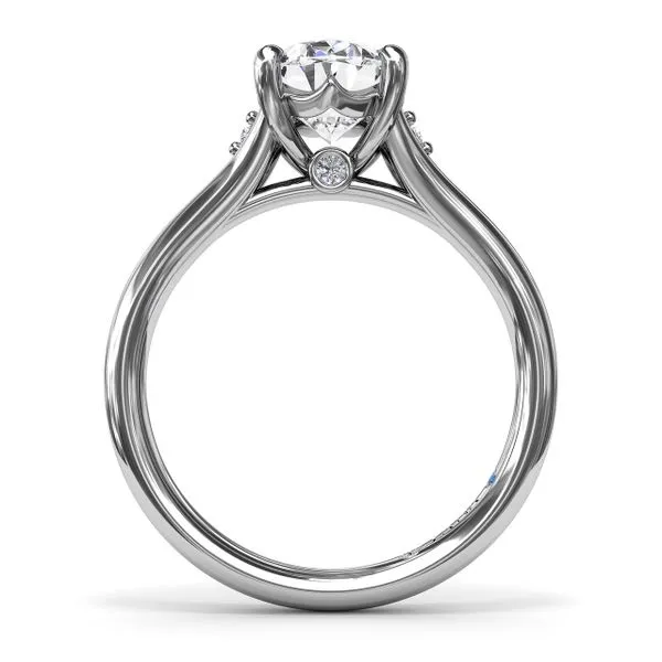 Two Diamond Accent Split Shank White Gold Mounting Image 3 Jeffrey Mann Fine Jewelers, Inc Toledo, OH