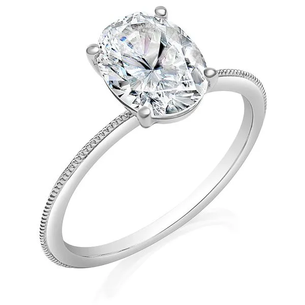 Knife Edge Millgrain Solitaire Mounting in White Gold Jeffrey Mann Fine Jewelers, Inc Toledo, OH