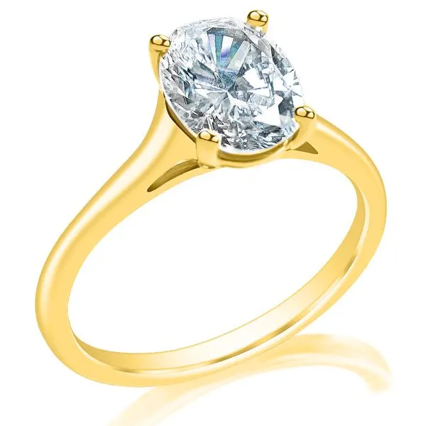 Cathedral Solitaire Mounting in Yellow Gold Jeffrey Mann Fine Jewelers, Inc Toledo, OH