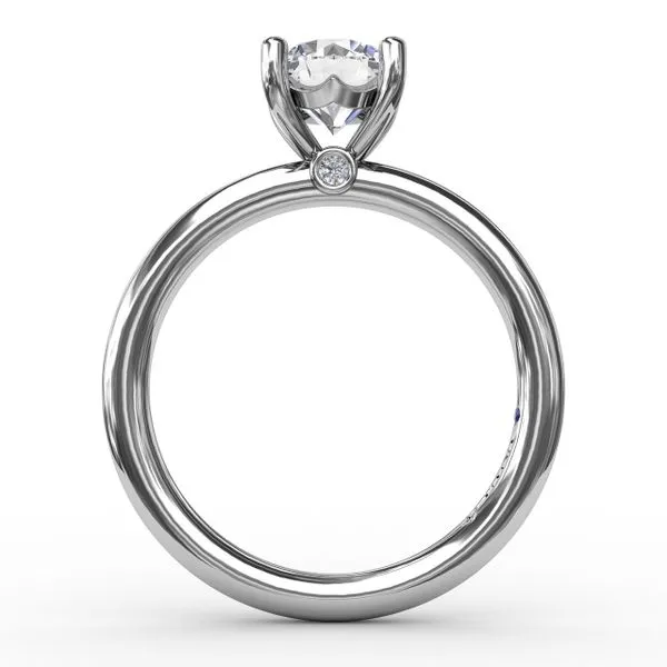 Diamond Solitaire Mounting with Peekaboo Diamond Accent Image 3 Jeffrey Mann Fine Jewelers, Inc Toledo, OH