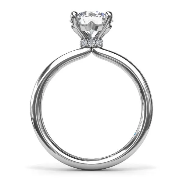Diamond Solitaire Mounting with Hidden Diamond Accent Image 3 Jeffrey Mann Fine Jewelers, Inc Toledo, OH