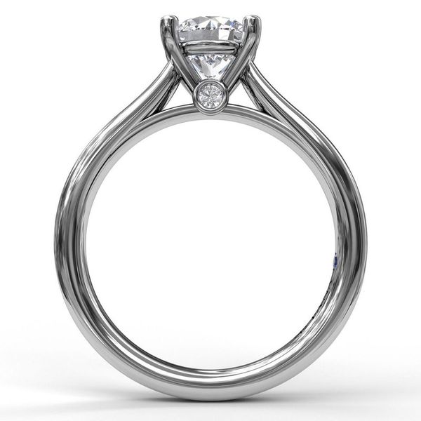 Cathedral Mounted Classic Solitaire with Peek-A-Boo Diamond in 14k White Gold Image 2 Jeffrey Mann Fine Jewelers, Inc Toledo, OH