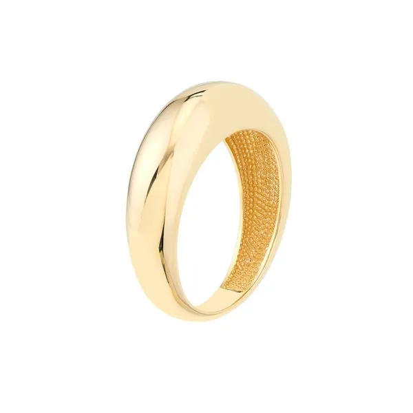 Yellow Gold Wide Domed Band Ring Image 3 Jeffrey Mann Fine Jewelers, Inc Toledo, OH