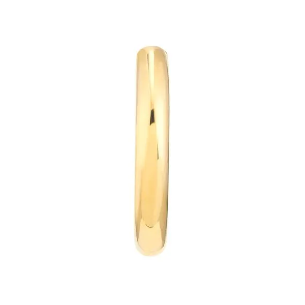 Yellow Gold 4x25 Open Tube Hoop Earrings Image 2 Jeffrey Mann Fine Jewelers, Inc Toledo, OH