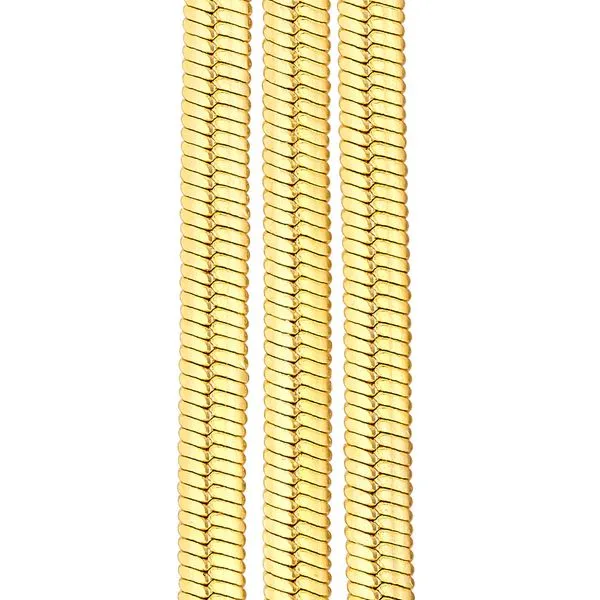 Yellow Gold Ascending Triple Strand Snake Chain Earrings Image 3 Jeffrey Mann Fine Jewelers, Inc Toledo, OH