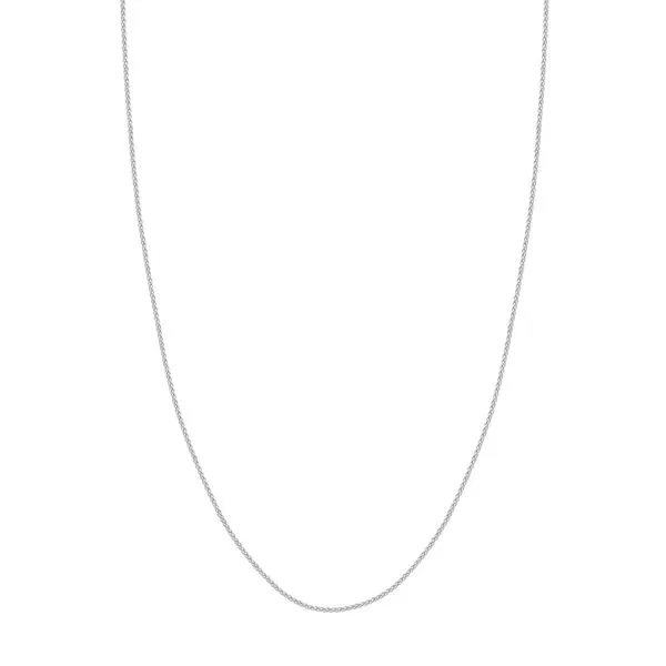 1.25mm Round Wheat Chain with Lobster Claw Clasp in White Gold Jeffrey Mann Fine Jewelers, Inc Toledo, OH
