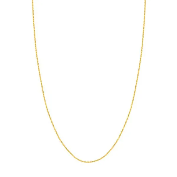 1.25mm Round Wheat Chain with Lobster Claw Clasp in Yellow Gold Jeffrey Mann Fine Jewelers, Inc Toledo, OH