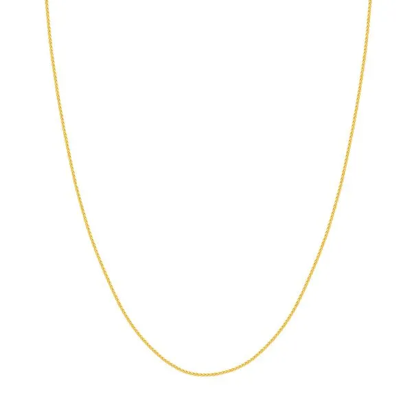 1.05mm Round Wheat Chain with Lobster Claw Clasp in Yellow Gold Jeffrey Mann Fine Jewelers, Inc Toledo, OH