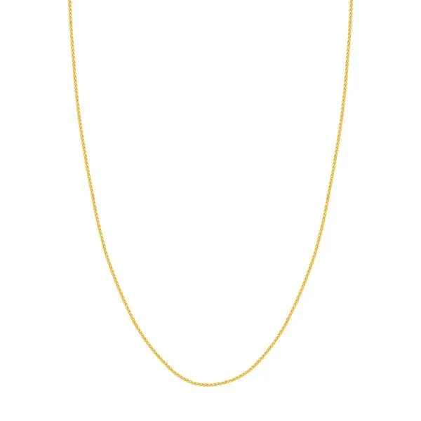 1.50mm Round Wheat Chain with Lobster Claw Clasp in Yellow Gold Jeffrey Mann Fine Jewelers, Inc Toledo, OH