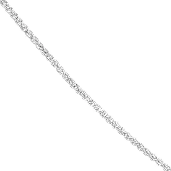 White Gold Round Wheat Chain with Lobster Claw Clasp Image 2 Jeffrey Mann Fine Jewelers, Inc Toledo, OH